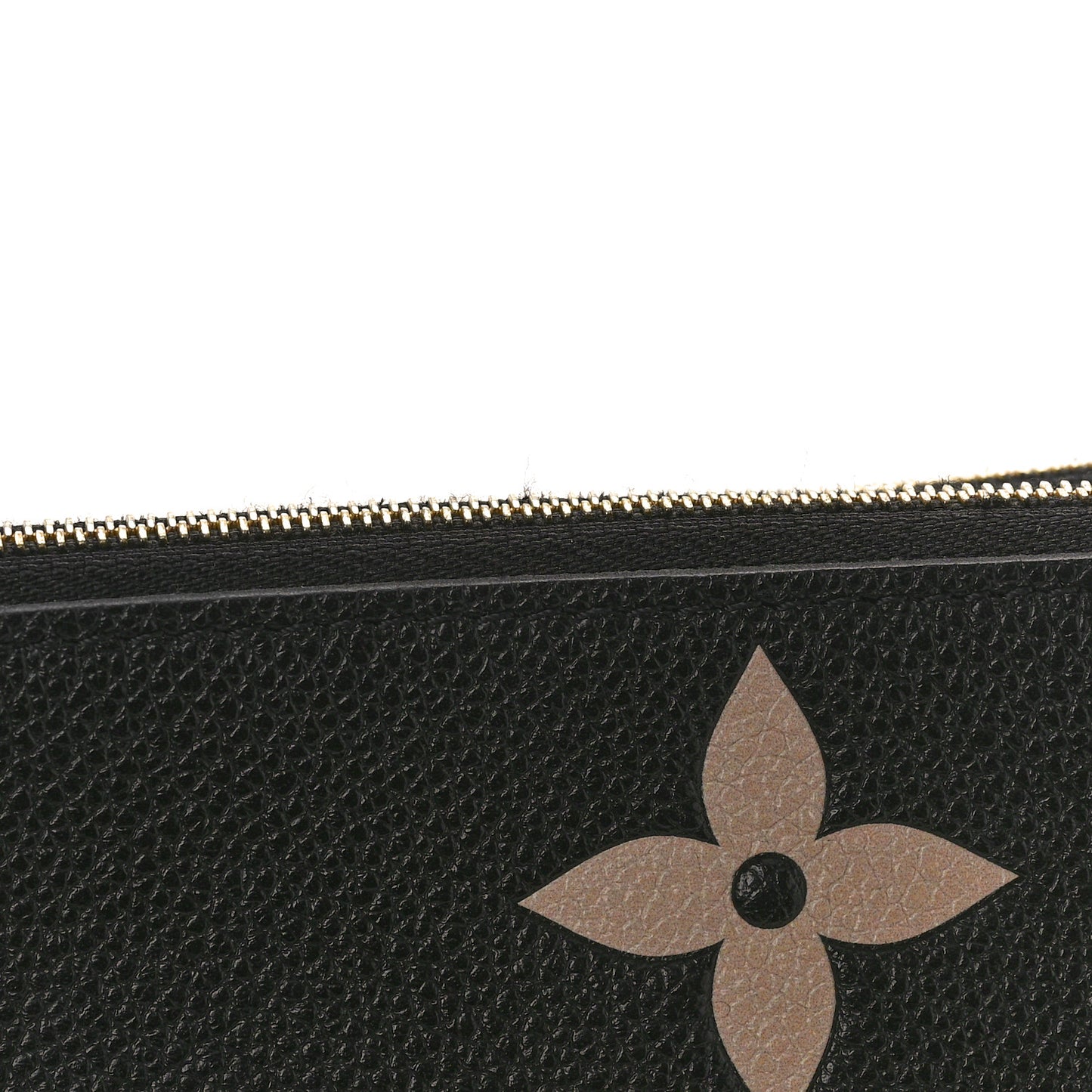 Empreinte Monogram Giant Double Zip Pochette Black Cream