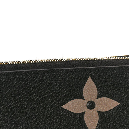 Louis Vuitton Empreinte Monogram Giant Double Zip Pochette Black Cream 10 of 11