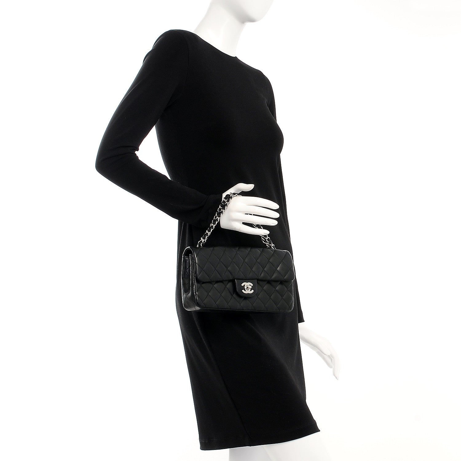Chanel Lambskin Quilted East West Flap Black 3 of 21