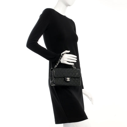 Chanel Lambskin Quilted East West Flap Black 3 of 21