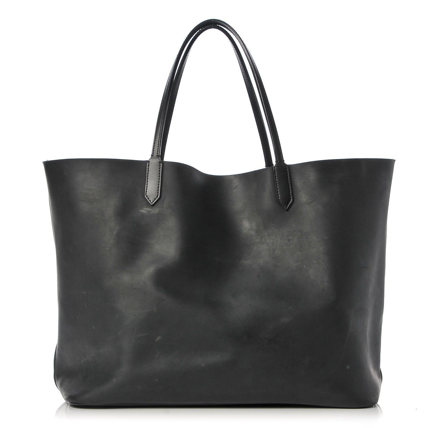 Rubber Effect PVC Large Antigona Tote Black