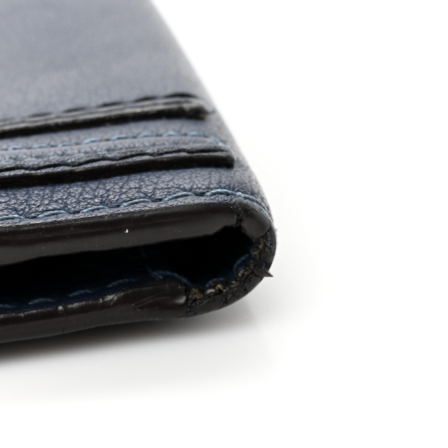 Chloe Grained Calfskin Marcie Long Zip Around Wallet Dark Blue 12 of 14