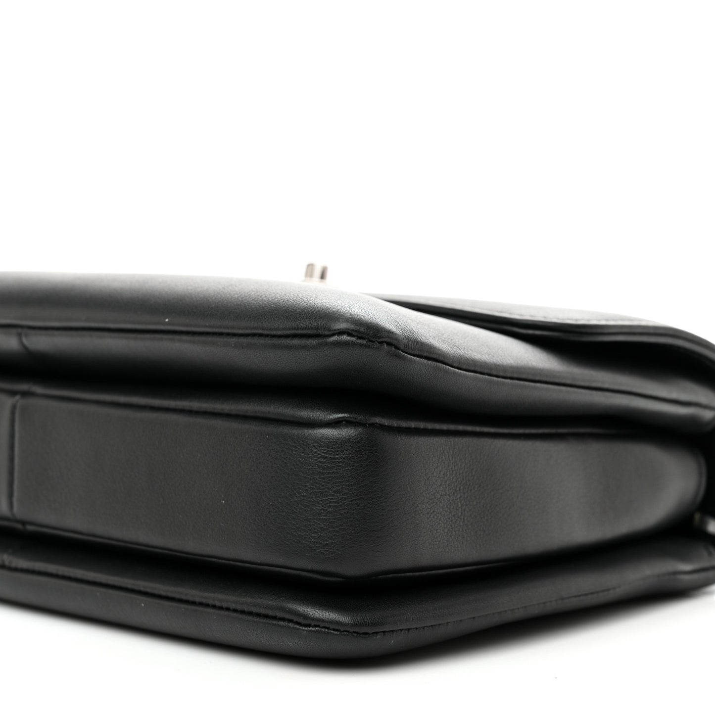 Calfskin Small Trendy CC Dual Handle Flap Bag Black