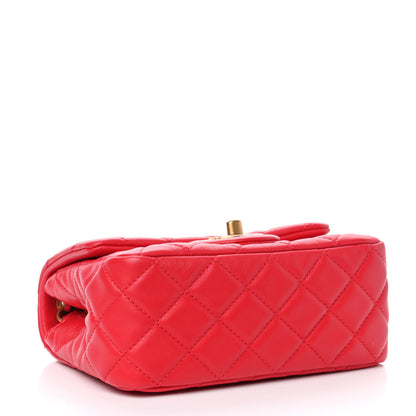 Chanel Lambskin Quilted Mini Pearl Crush Flap Red 3 of 4