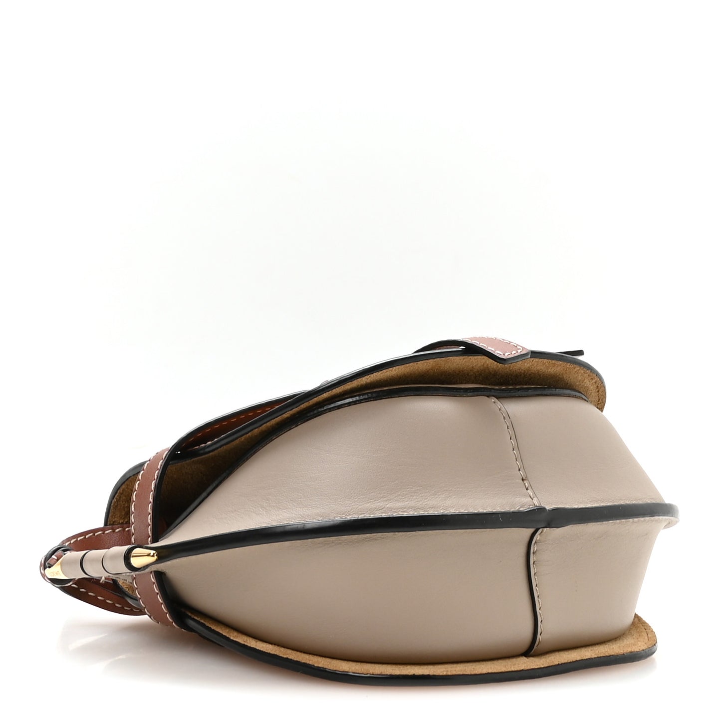 Calfskin Mini Gate Dual Bag Amber Light Grey Rust