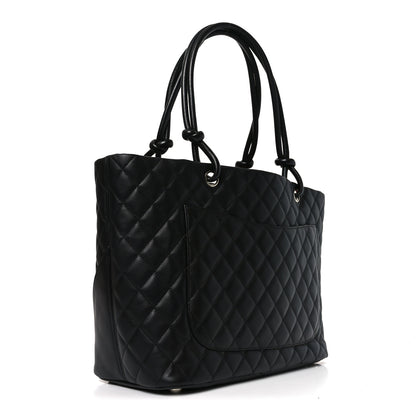 Chanel Calfskin Quilted Large Cambon Tote Black 3 of 10