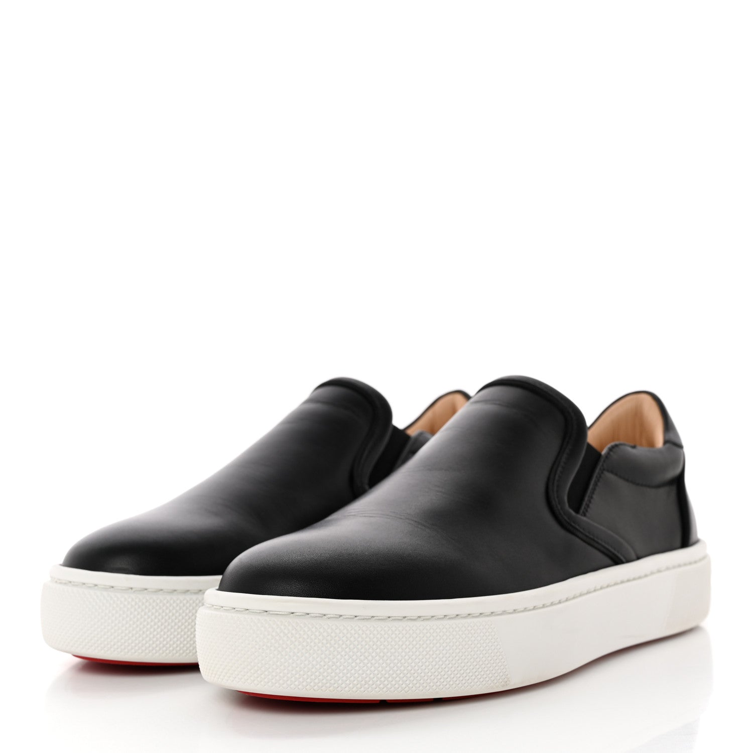 Christian Louboutin Calfskin Masteraltissima Flat Sneakers 37 Black 3 of 11