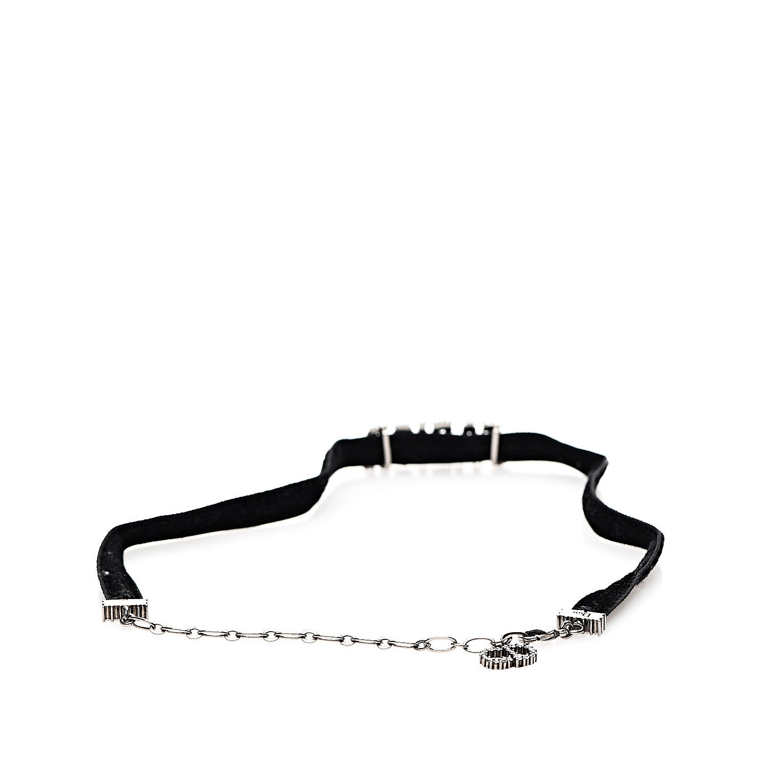 Christian Dior Velvet Crystal J’Adior Choker Necklace Black 2 of 4