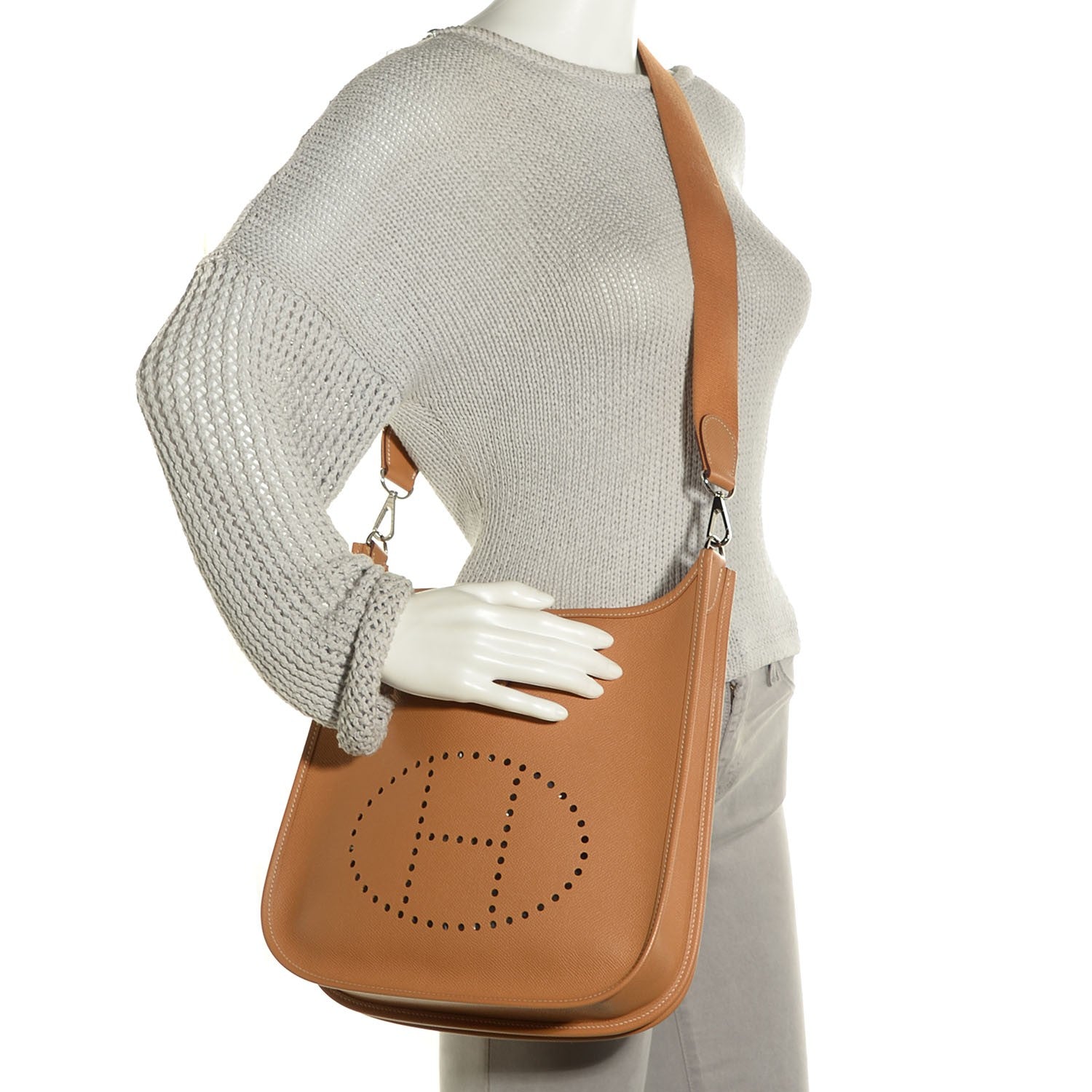 Hermes Epsom Evelyne II PM Tabac Camel 4 of 32