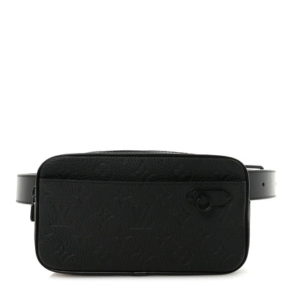 Louis Vuitton Taurillon Monogram Uniformes Solar Ray Soft Pochette Volga Belt Bag Black 1 of 8