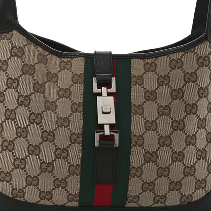 Gucci Monogram Web Jackie O Hobo Dark Brown 8 of 10