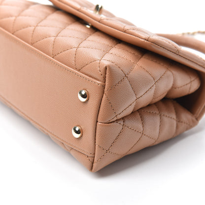 Chanel Caviar Quilted Mini Coco Handle Flap Brown 10 of 10