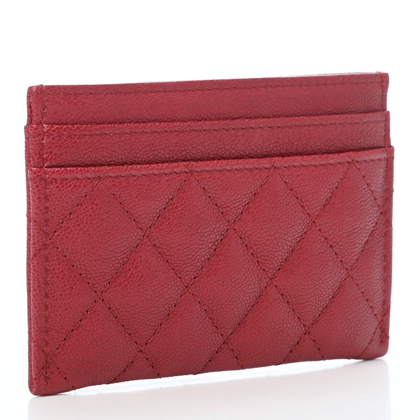 Caviar Quilted Boy Card Holder Red