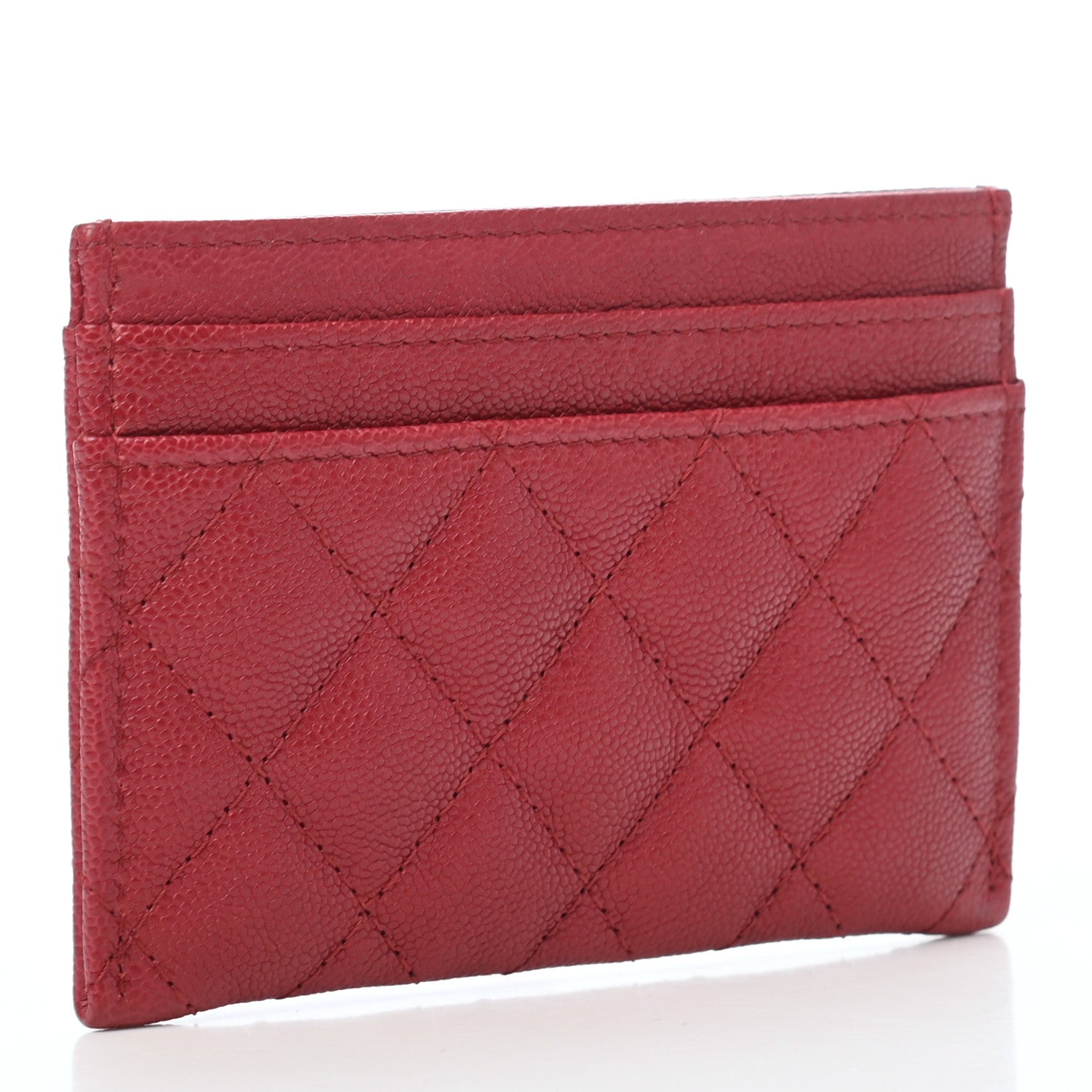 Chanel Caviar Quilted Boy Card Holder Red 3 of 8