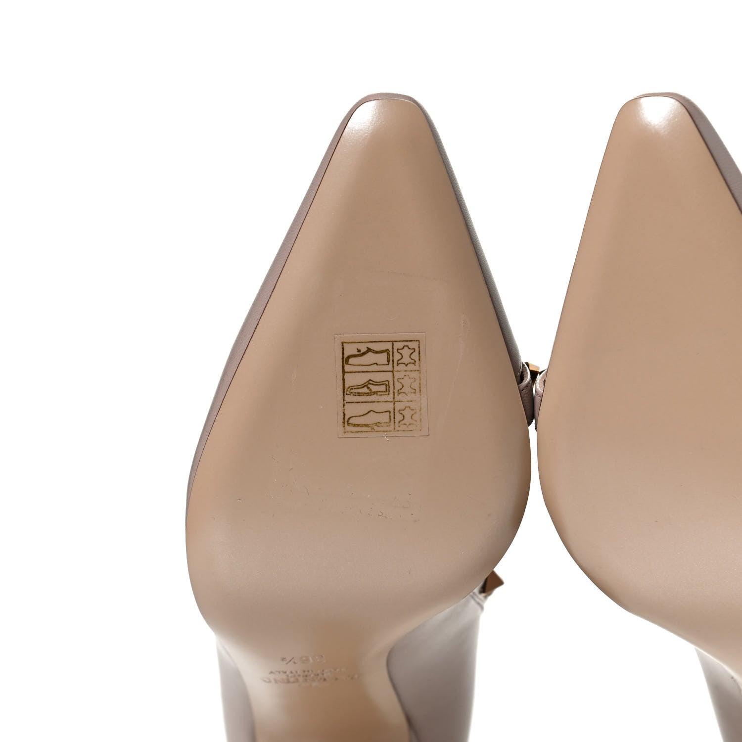 Valentino Garavani Nappa Rockstud Cross Strap D'Orsay 105mm Pumps 36.5 Poudre 10 of 11