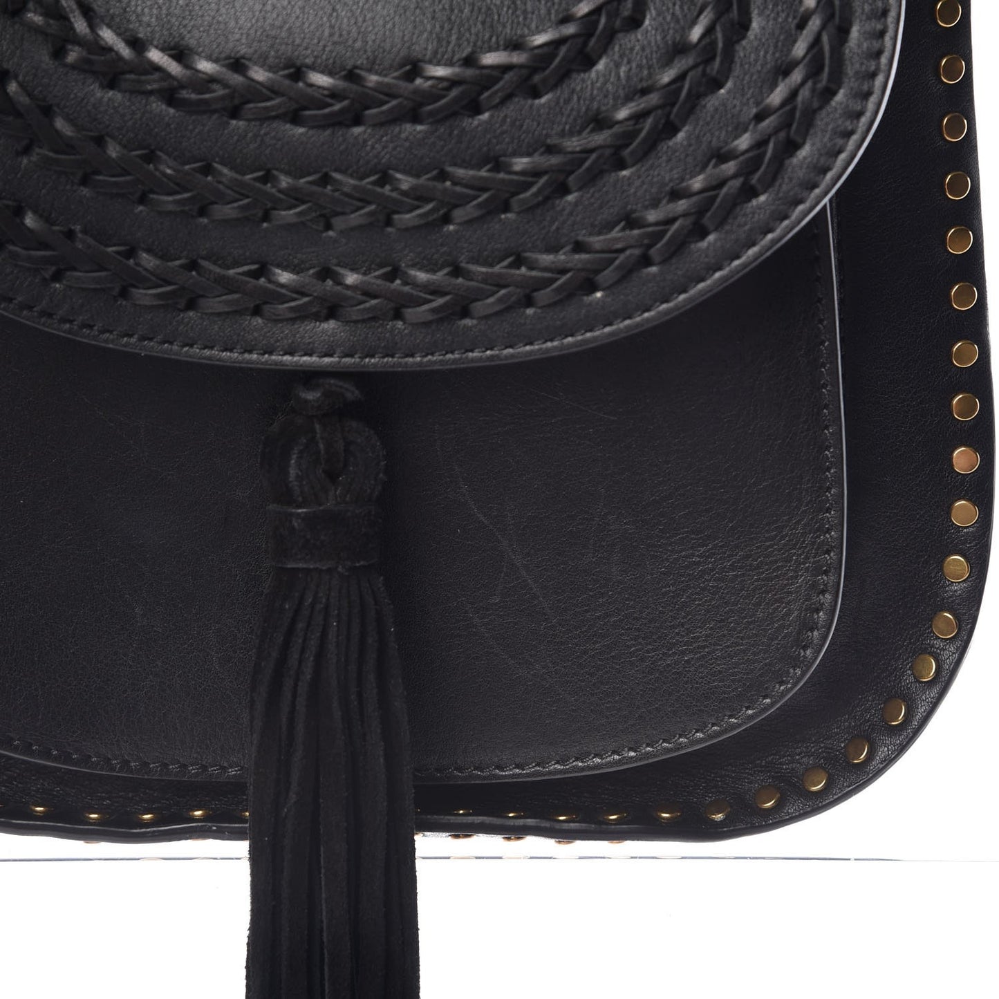 Calfskin Braided Small Hudson Shoulder Bag Black