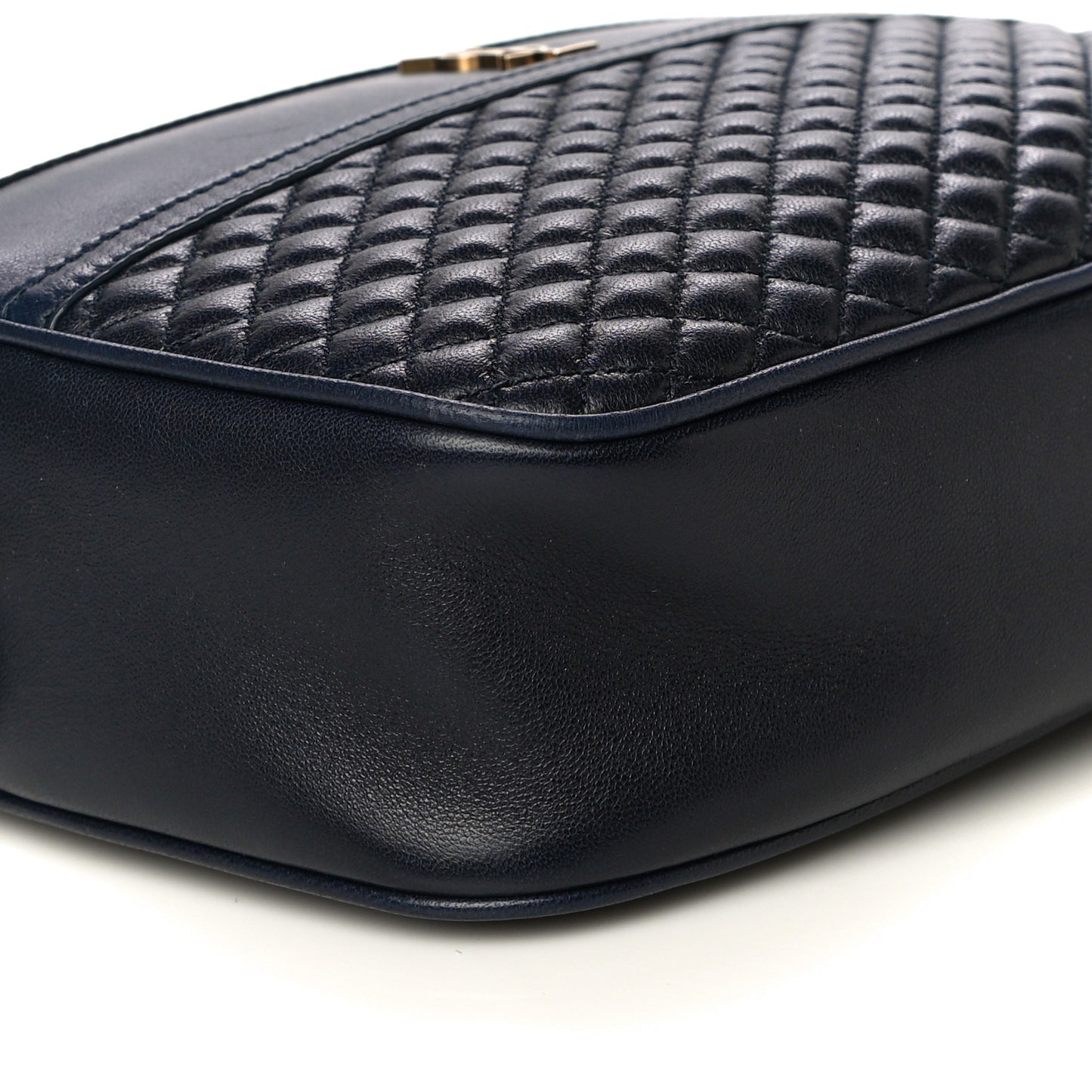 Lambskin Quilted Victoire Camera Bag Deep Marine