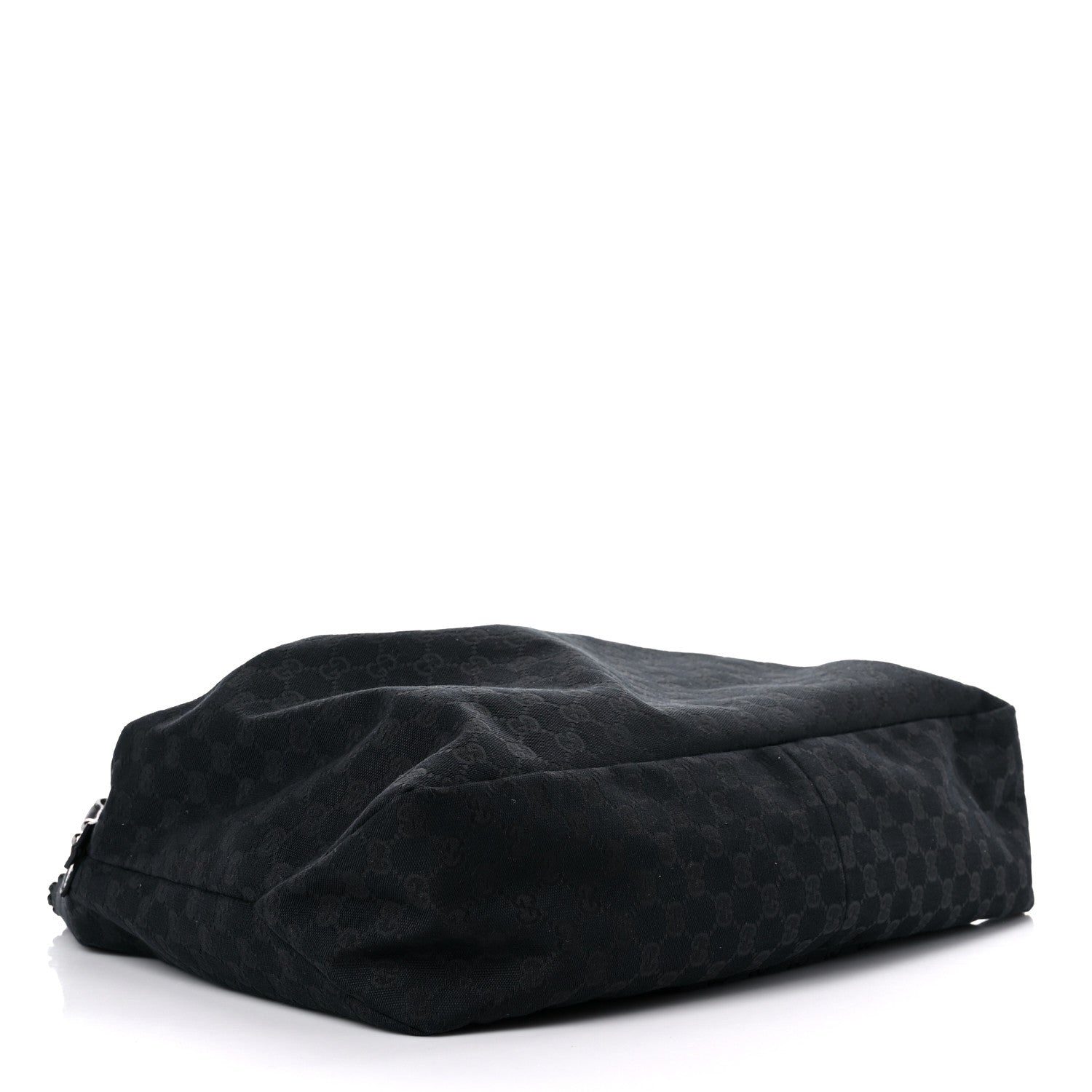 Gucci Monogram Large Horsebit Chain Hobo Black 4 of 16