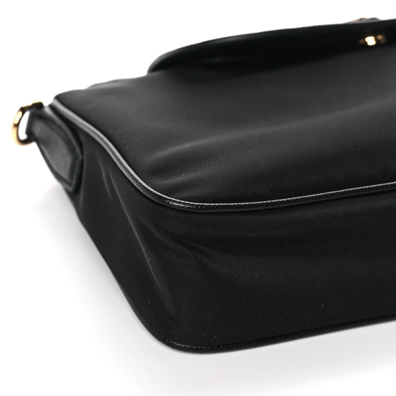 Prada Tessuto Nylon Saffiano Crossbody Bag Black 9 of 10