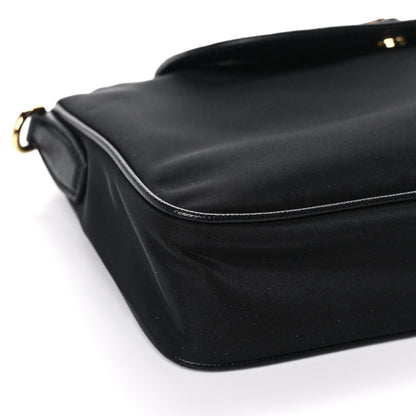 Prada Tessuto Nylon Saffiano Crossbody Bag Black 9 of 10