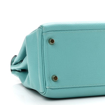 Hermes Togo Kelly Retourne 32 Bleu Atoll 8 of 9