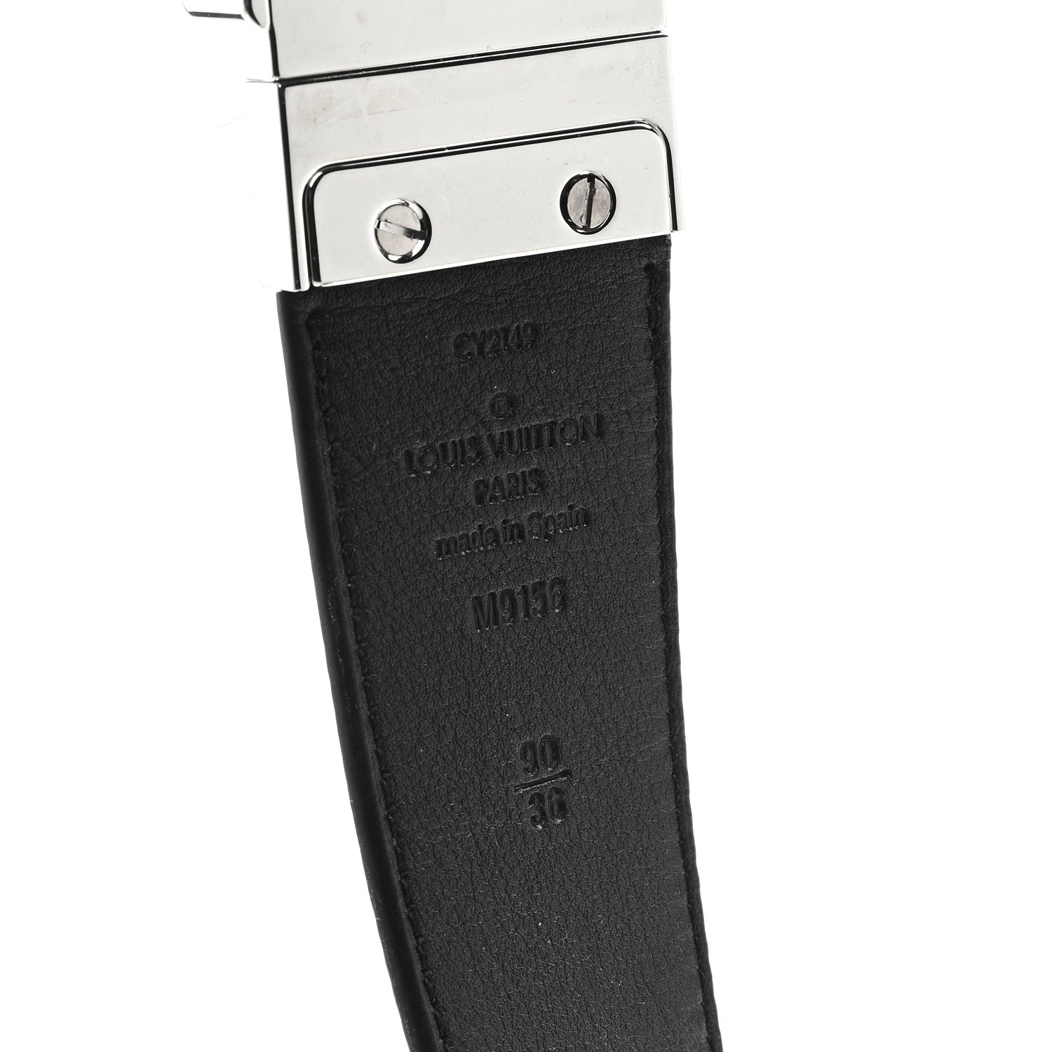 Louis Vuitton Damier Graphite Calfskin Belt 90/36 Black 3 of 4