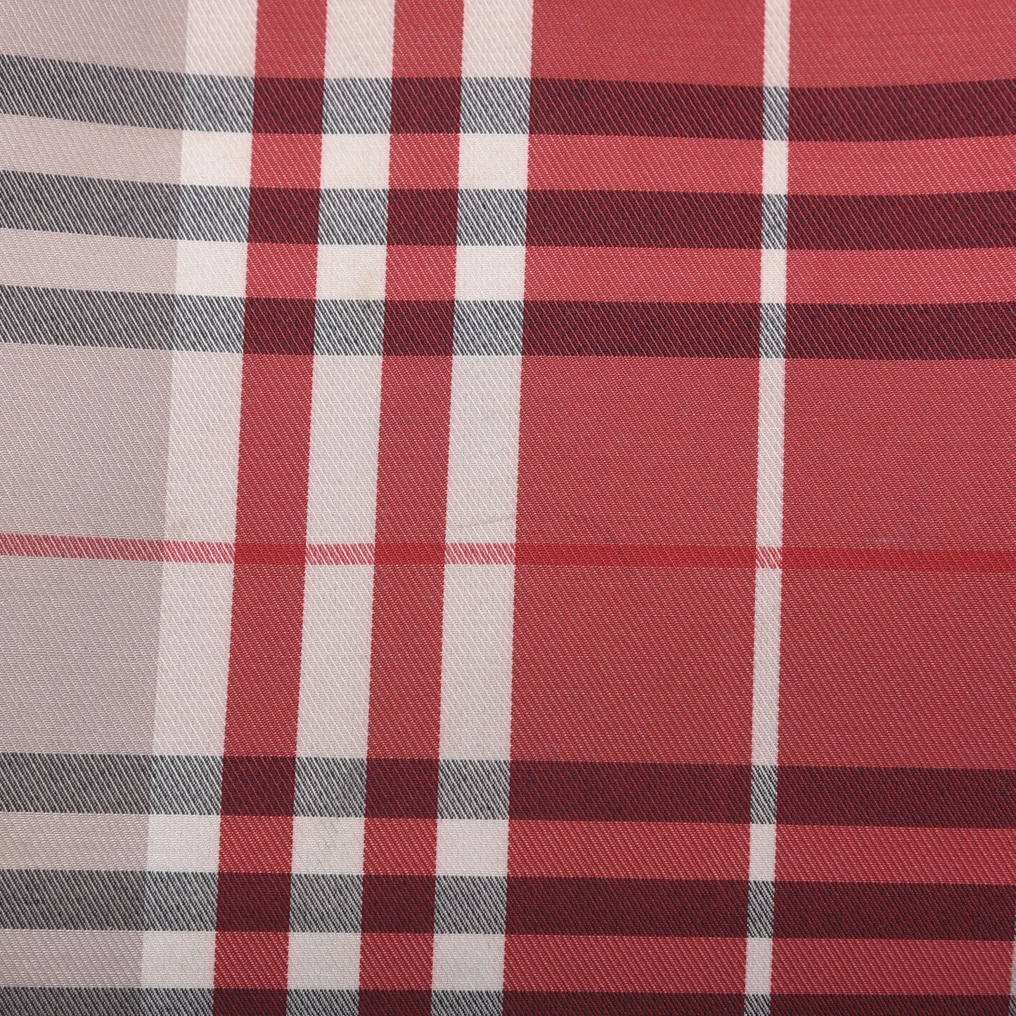 Canvas Check Tote Red
