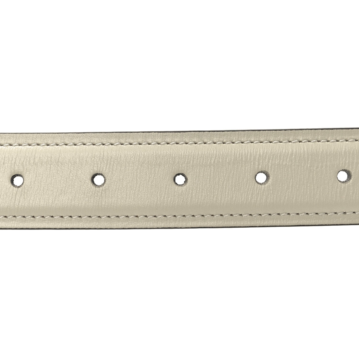 Gucci Ciny Lux Calfskin Blondie 30mm Belt 100 40 Mystic White 3 of 4