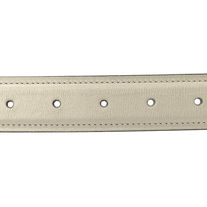 Gucci Ciny Lux Calfskin Blondie 30mm Belt 100 40 Mystic White 3 of 4