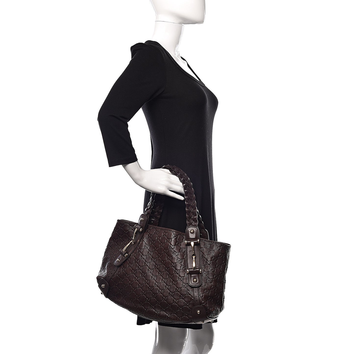 Guccissima Small Pelham Shoulder Bag Chocolate