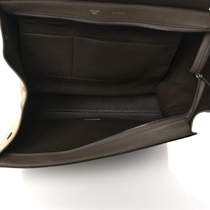 Celine Drummed Calfskin Suede Medium Trapeze Souris 4 of 7