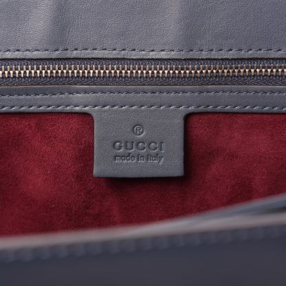 Gucci Regent Calfskin Bamboo Large Lady Lock Top Handle Bag Caspian 8 of 11