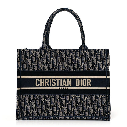 Christian Dior Oblique Velvet Medium Book Tote Blue Multicolor 1 of 10