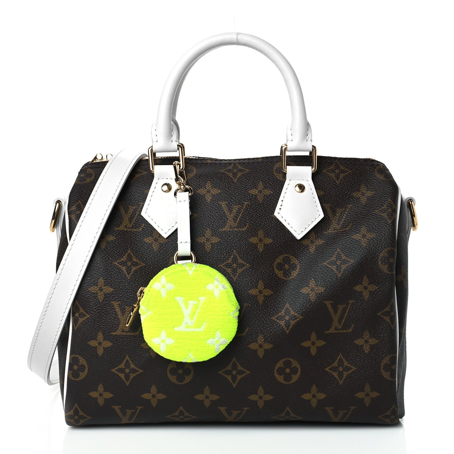 Monogram LV Match Speedy Bandouliere 25 White