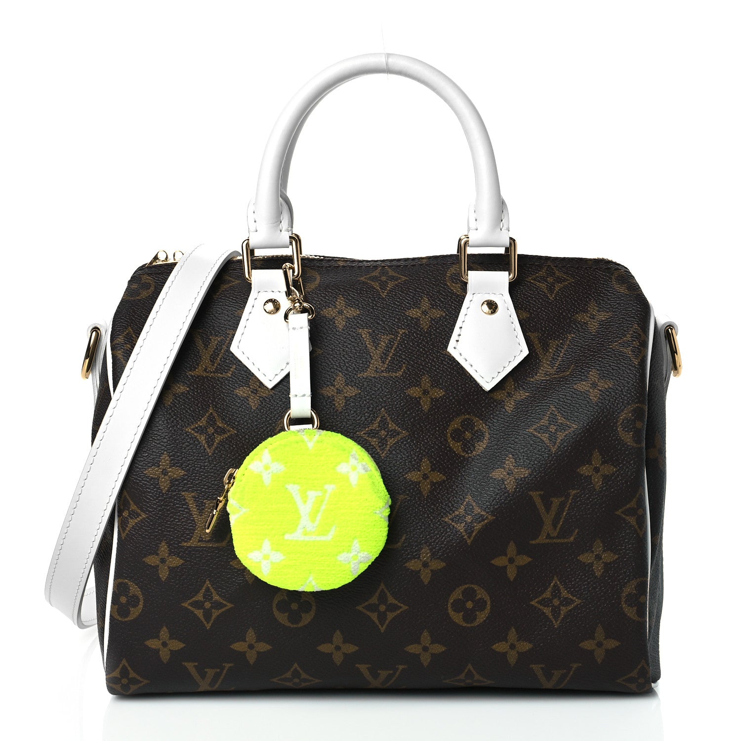 Louis Vuitton Monogram LV Match Speedy Bandouliere 25 White 1 of 10