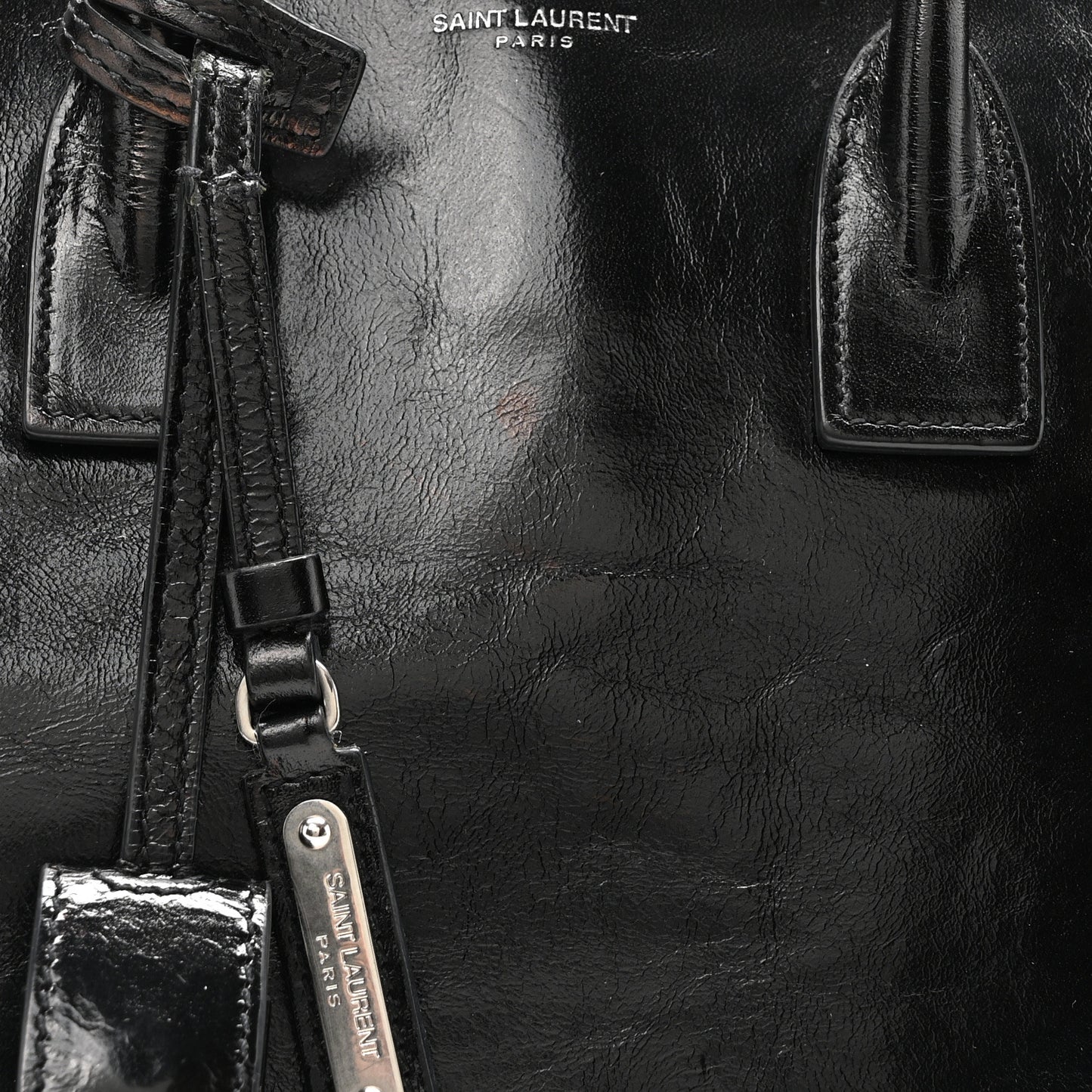 Glace Calfskin Baby Souple Sac De Jour Black