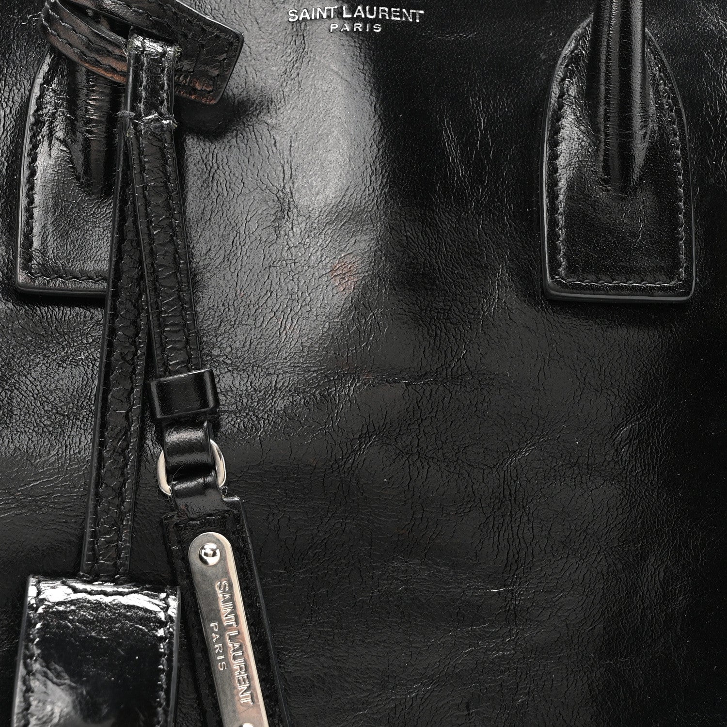 Saint Laurent Glace Calfskin Baby Souple Sac De Jour Black 7 of 10