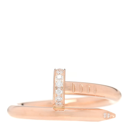 Cartier 18K Pink Gold Diamond Juste Un Clou Ring 52 6 1 of 5