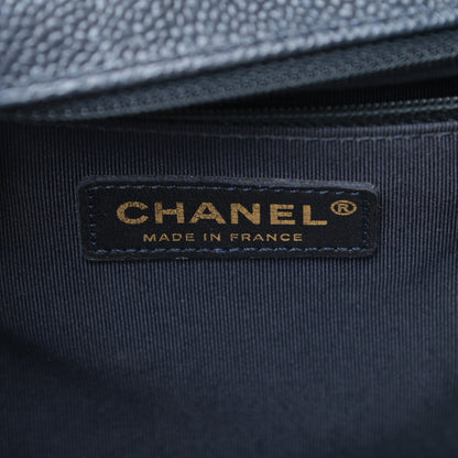 Chanel Caviar Quilted Large Boy Flap Blue 5 of 20