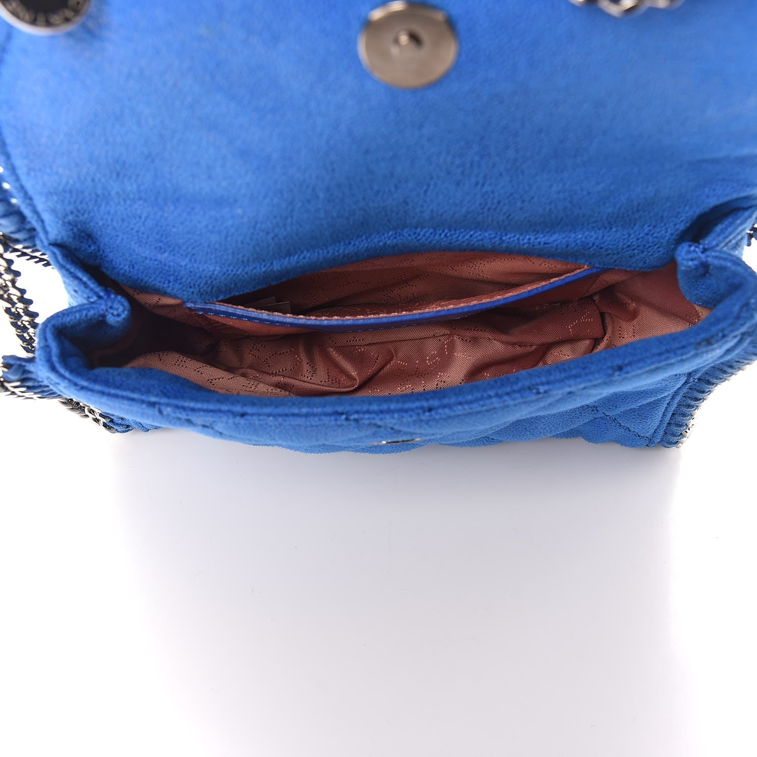 Stella McCartney Shaggy Deer Quilted Mini Falabella Bright Blue 5 of 10