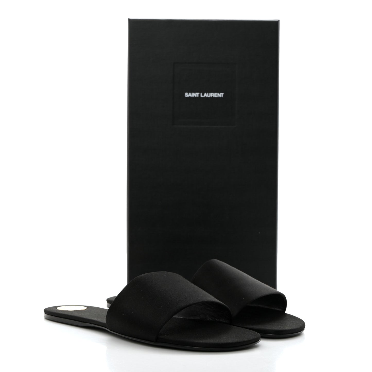 Grosgrain Carlyle Leopard Slide Sandals 38.5 Black