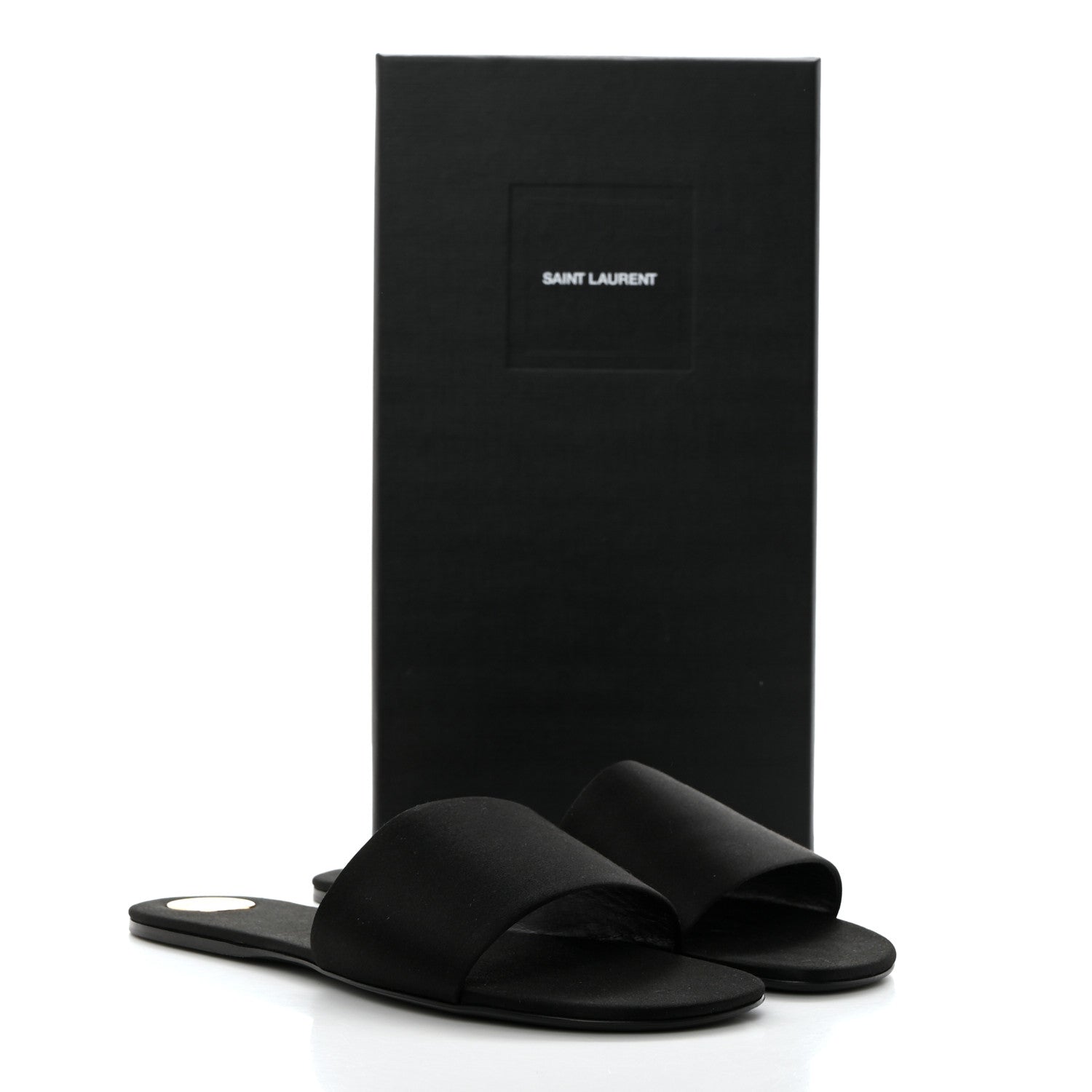 Saint Laurent Grosgrain Carlyle Leopard Slide Sandals 38.5 Black 9 of 9