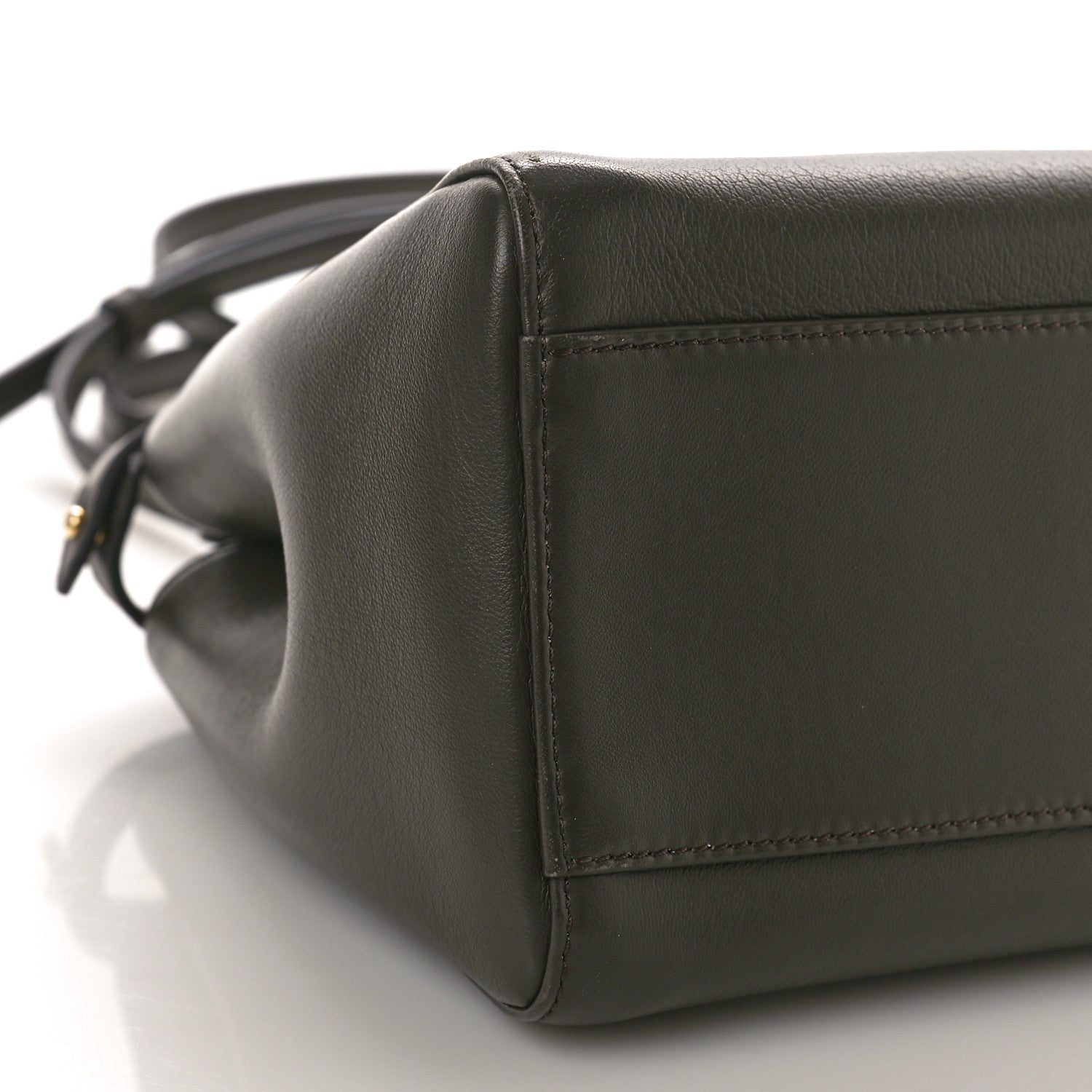Fendi Nappa Mini Peekaboo Iconic Satchel Coal 9 of 10