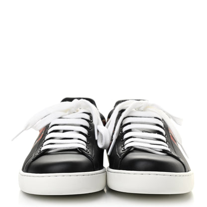 Gucci Calfskin Kingsnake Mens Ace Sneakers 6 Black Multicolor 2 of 7