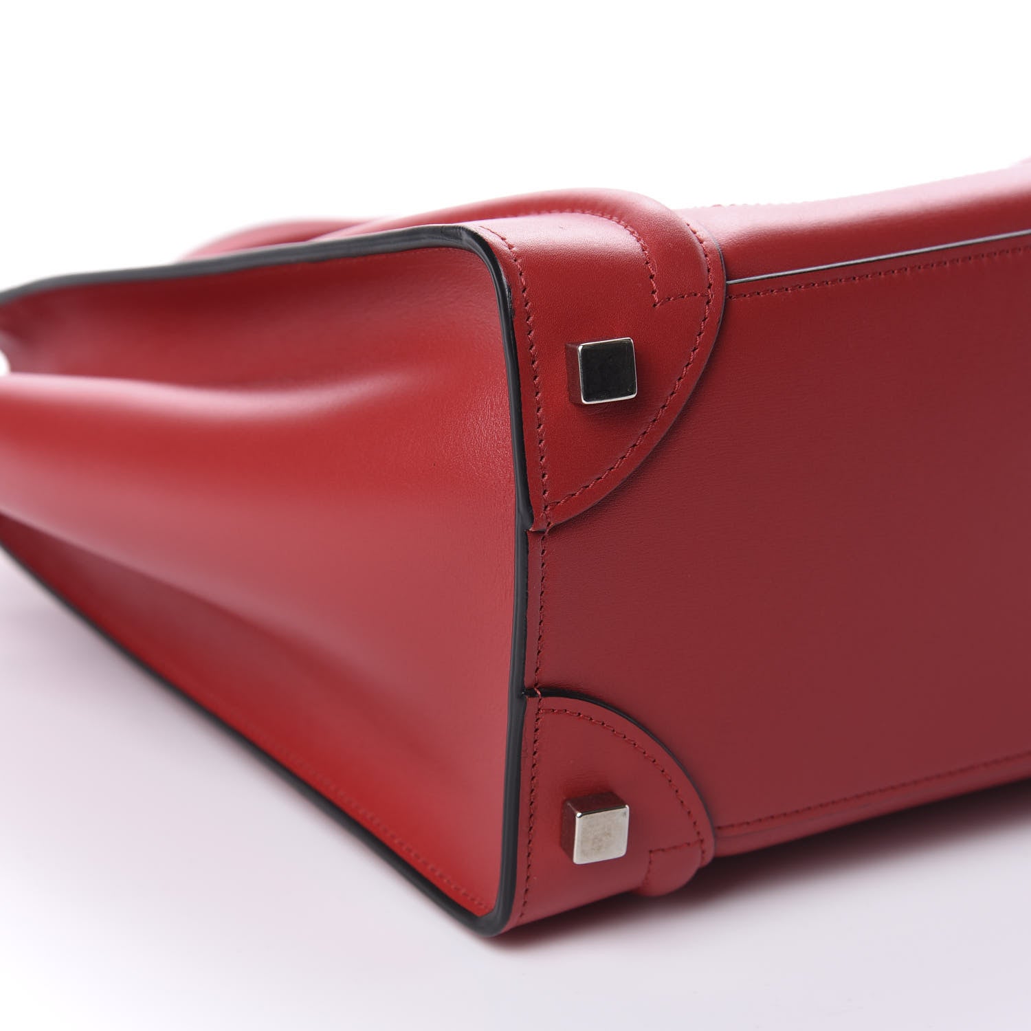 Celine Smooth Calfskin Micro Luggage Red 6 of 9