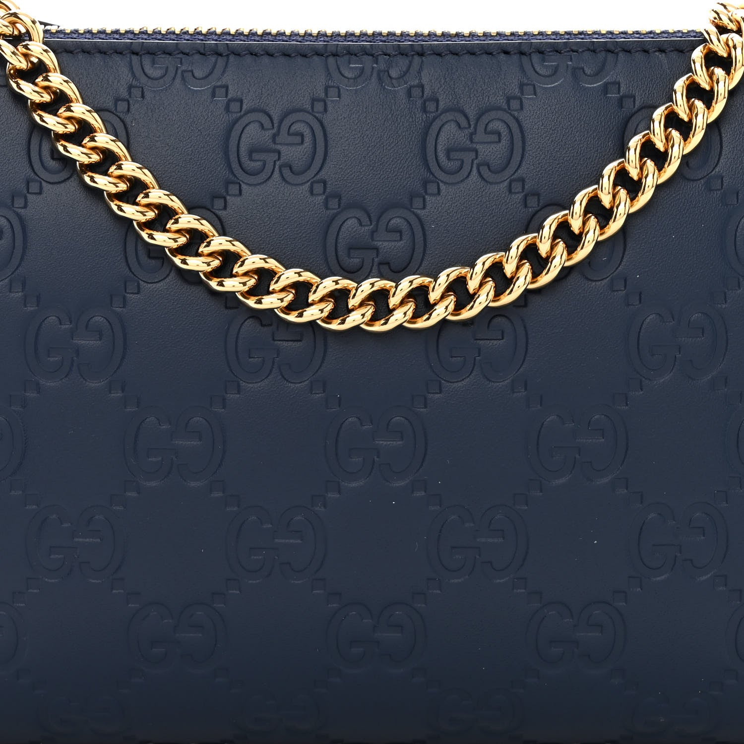 Gucci Guccissima Signature Wrist Wallet Blue Agata 8 of 11
