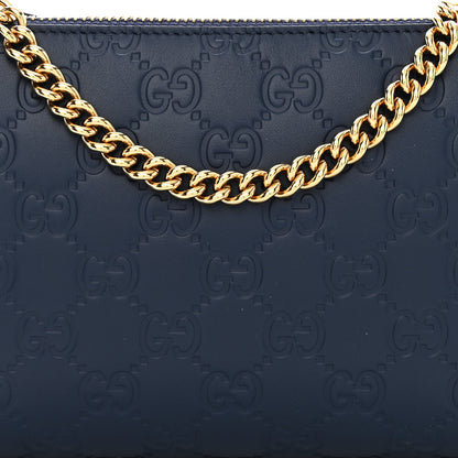 Gucci Guccissima Signature Wrist Wallet Blue Agata 8 of 11