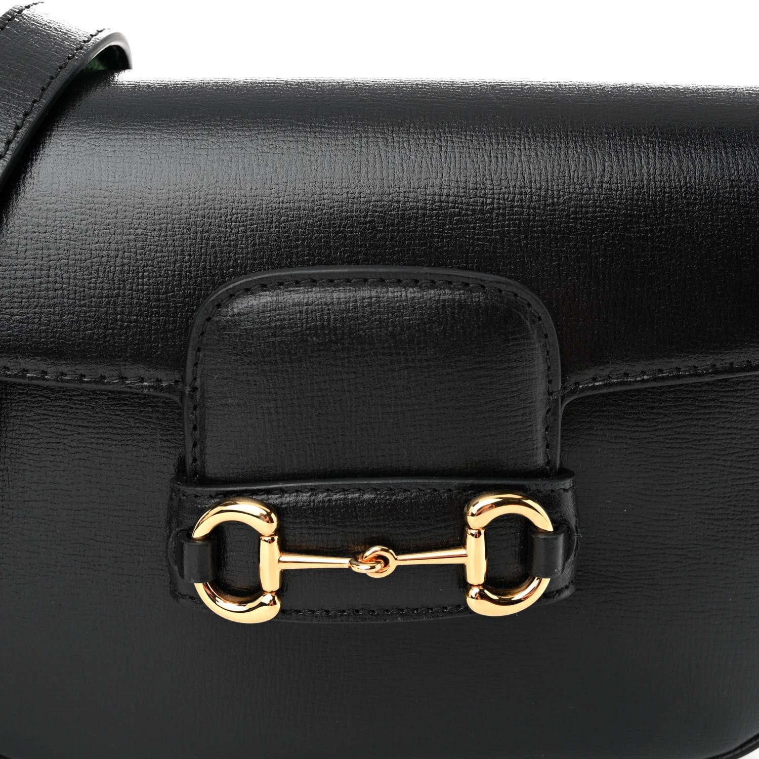Gucci Azalea Calfskin Web Mini Horsebit 1955 Shoulder Bag Black 9 of 11