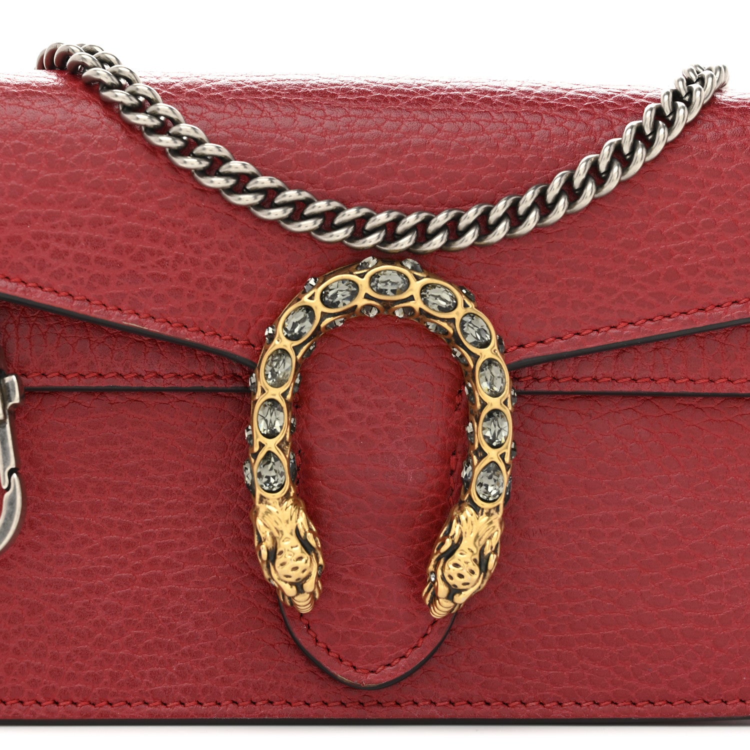 Gucci Calfskin Super Mini Dionysus Shoulder Bag Hibiscus Red 7 of 9