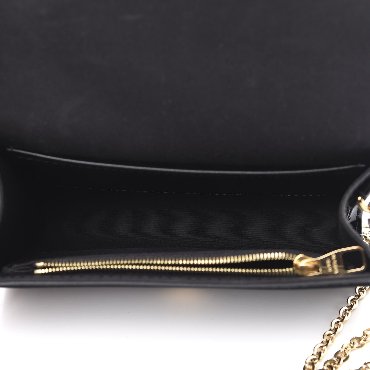 Louis Vuitton Patent Louise PM Chain Clutch Black 5 of 12
